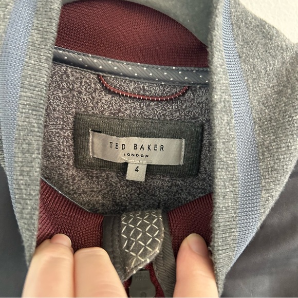 Ted Baker London Sardin quilted jacket in gray size 4/Large - Picture 3 of 7